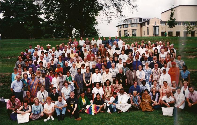 Signatories and witnesses at the URI Charter signing in Pittsburgh, 2000.