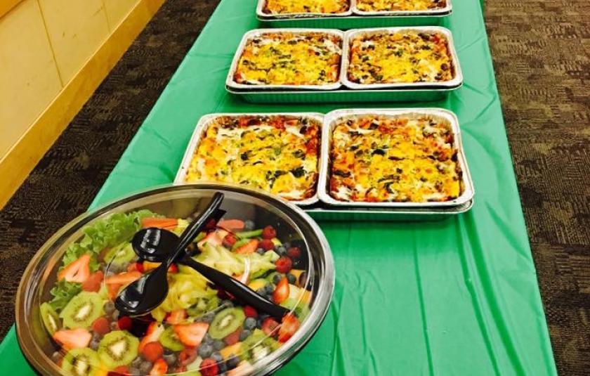 Food at prayer breakfast in Dublin, Ohio