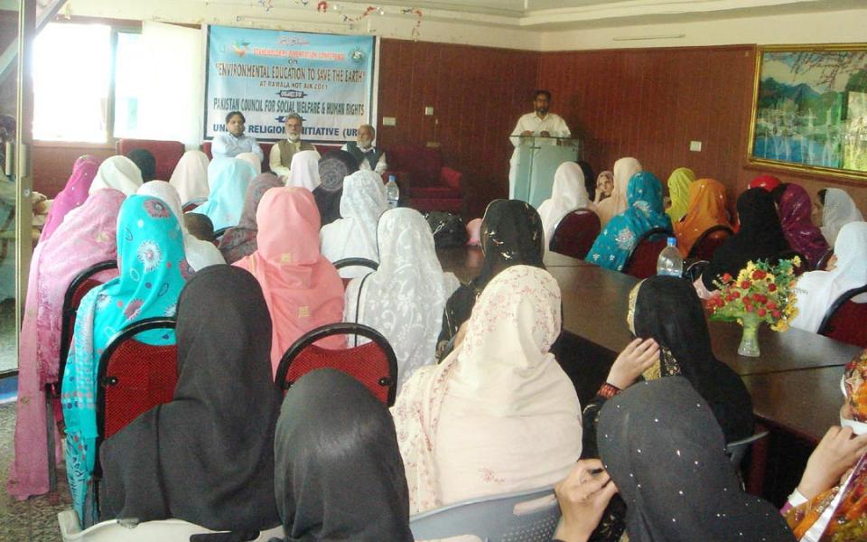 women are listening to a presentation 