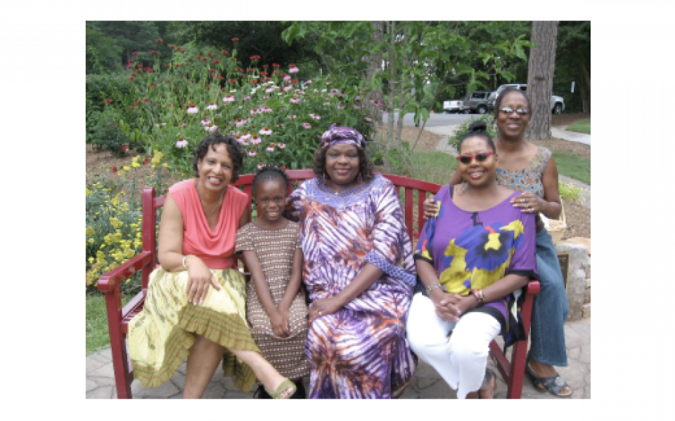 Photo: Intergenerational gathering at one of the benches