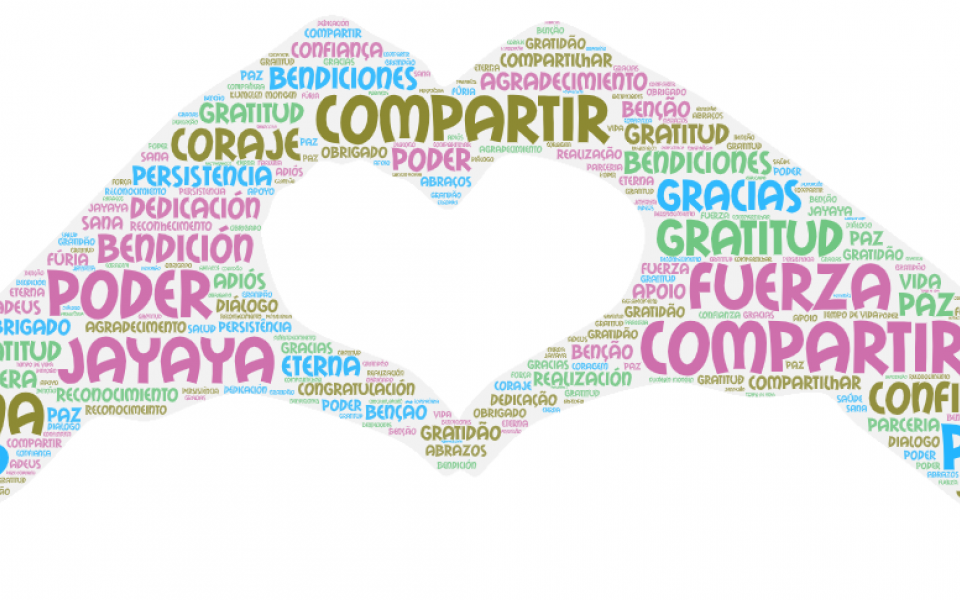 Photo: word cloud with the words that the CCs chose to say farewell to the trustees.  