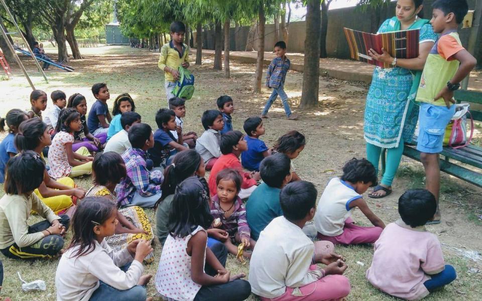 Photo: Kids studying