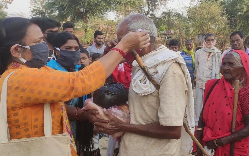 URI Members Make Face Masks to Protect Remote Villagers