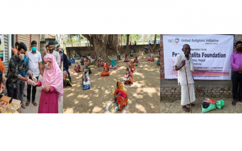 Photos: supplies are dispersed and children practice social distancing