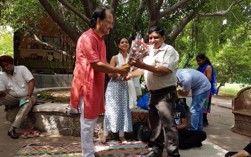 Photo: Man receiving award