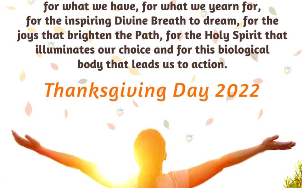 Photo: Thanks giving message 