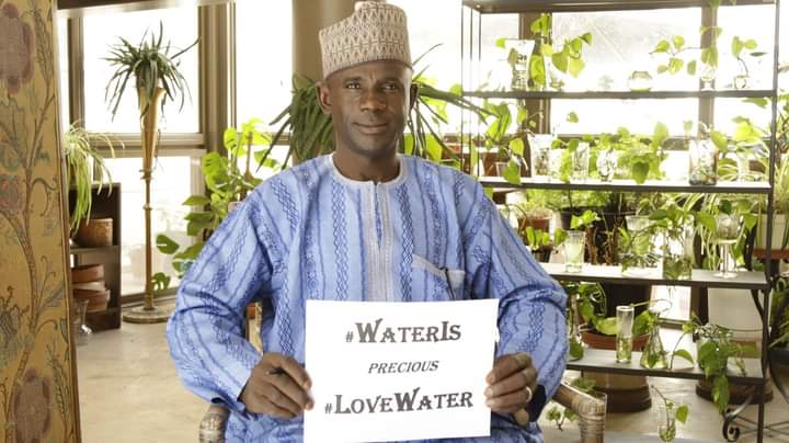 Mr. Raymond Enoch campaigning for clean water during International Water Day